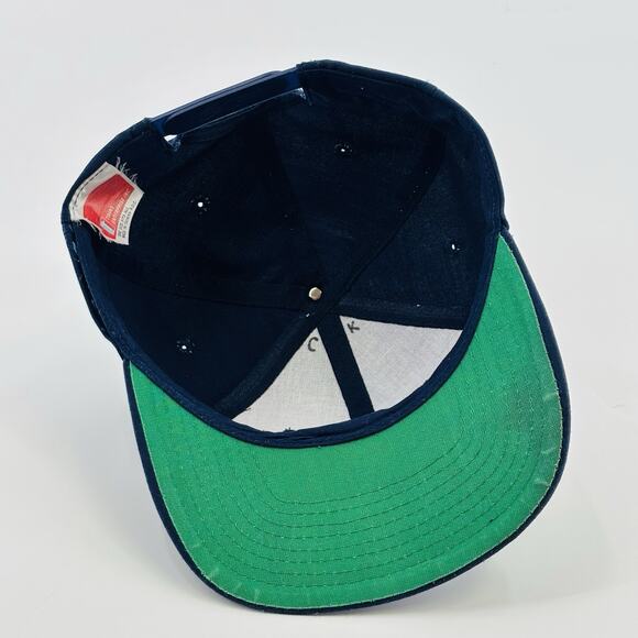 Vintage NOTRE DAME Fighting Irish Hat Cap SnapBack Script Leprechaun Twill NCAA - Picture 7 of 9